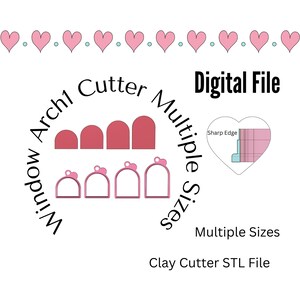 Window Arch1 Clay Cutter Set Digital Download