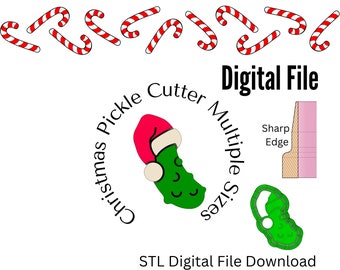 Fichier STL emporte-pièce pour cornichons de Noël en téléchargement numérique