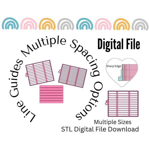 Line Guide Tools For Polymer Clay Earring Cutters Digital File Download