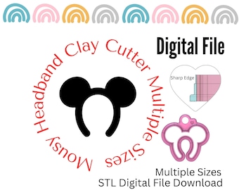 Mousy Headband Clay Cutter STL Digital Download Files