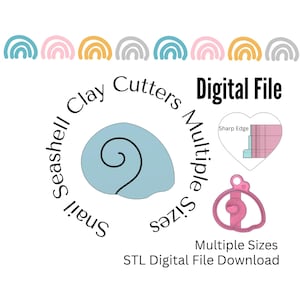 Snail Seashell Clay Cutter STL Digital Download Files