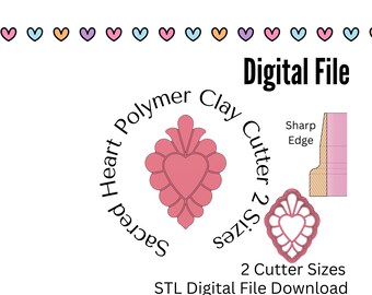 Sacred Heart Cinco de Mayo Valentine Clay Cutter Pliki do pobrania w formacie STL Digital