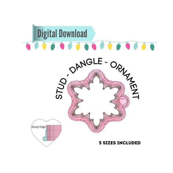Snowflake1 Clay Cookie Cutter Set Digital Download
