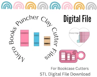 Micro Books Clay Cutter Puncher STL Digital Download Files