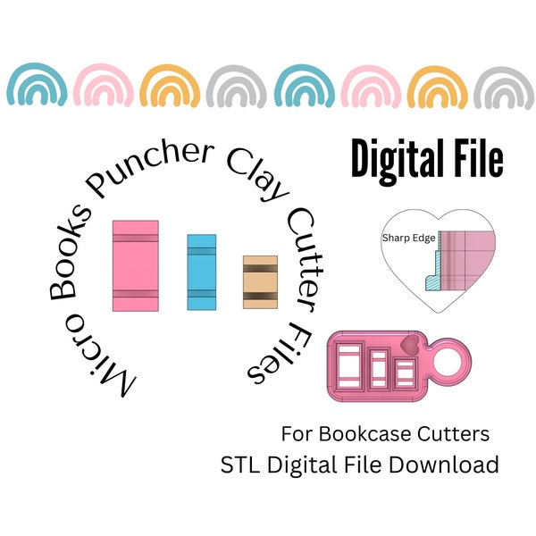 Micro Books Clay Cutter Puncher STL Digital Download Files