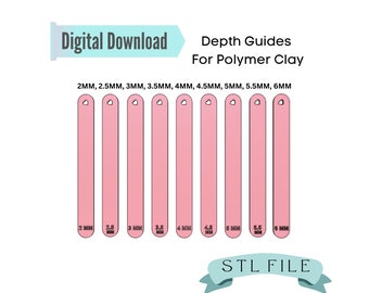 Guides de profondeur pour téléchargement de fichiers numériques en pâte polymère