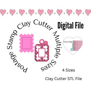 Postage Stamp Clay Cutter STL File Digital Download