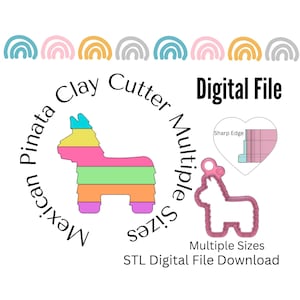 Mexican Pinata Cinco De Mayo Clay Cutter STL Digital Download Files