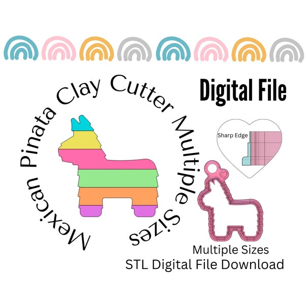 Mexican Pinata Cinco De Mayo Clay Cutter STL Digital Download Files