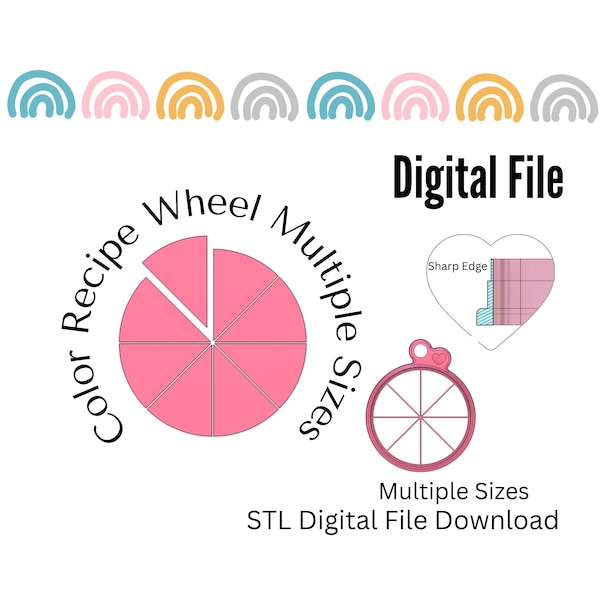 Clay Color Recipe Mixing Wheel Guide STL Digital Download Files