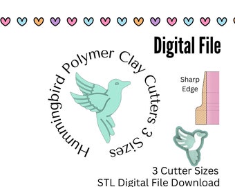 Hummingbird Clay Cutter STL Digital Download Files