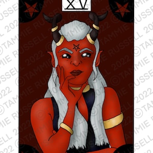 The Devil Tarot, 4x6 digital download, printable art