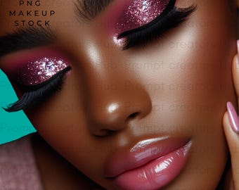 25 PNG Clipart of Women Glam Makeup | High Res 300 DPI | Transparent Background | Sublimation, Stickers, Flyers, Lash Stock photos