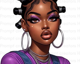 Bantu Knots and Ponytail Clip Art | Fashion  PNGs | 3600x3600 Transparent PNG