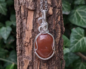 Agate Necklace | Wire Wrapped Pendant | Crystal Jewelry | Lake Superior | Witchy
