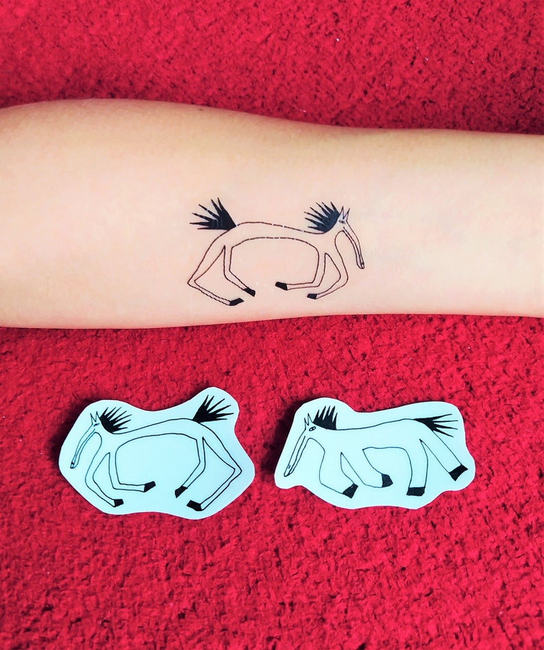 Temporary Horse Tattoo Etsy