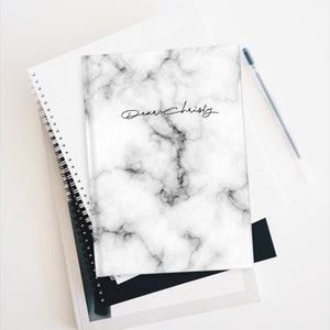 Blank Journal for Artist Marbled Personalized notebook
