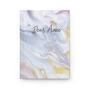 Diario de tapa dura personalizado, regalo mate para cartas de bebé a un ser querido, diario, cuaderno de mármol, diario personalizado, cuaderno único de mármol