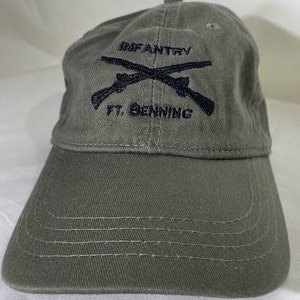 US Army Infantry Crossed Rifles Branch Insignia Ft. Benning Premium Quality Embroidered Hat