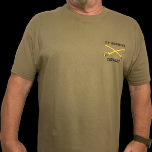 Why am I a Cavalryman - Crossed Cavalry Sabers - FT. Benning Tee in Prairie Sage from Ranger Rags