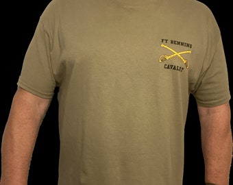 Why am I a Cavalryman - Crossed Cavalry Sabers - FT. Benning Tee in Prairie Sage from Ranger Rags