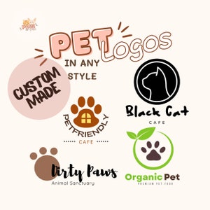 Custom Made Pet Logo Designs, Personalized Dog/Cat/Pet Logos, Custom Professional Logo Design Featuring Any Pet
