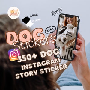 350+ Instagram Story Sticker Dog Theme - Pets Dogmom Puppy Love Digital PNG Storysticker Dogs