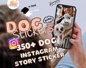 350+ Instagram Story Sticker Dog Theme - Pets Dogmom Puppy Love Digital PNG Storysticker Dogs