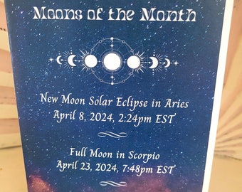 Moons of the Month Booklet