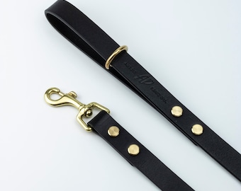 Leather Dog Leash | Black