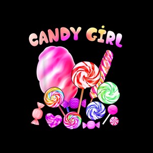Candy Cute PNG Candy Treat Lover Girl Digital PNG