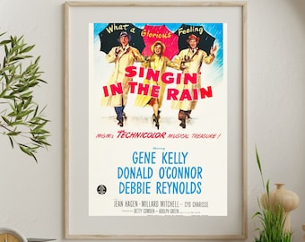 SINGING In The RAIN Poster – Gene Kelly, 50 X 70 Cm, Kunstdruck Auf Papier, Ideal Für Filmfans & Wohnzimmerdeko
