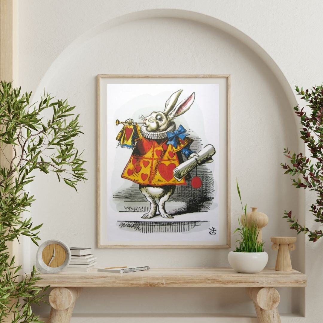 White Rabbit Herald | Vintage Children's Book Illustrations | Kids Room ...