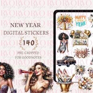New Year Digital Stickers, Planner Stickers, January Stickers, International Celebration Stickers, GoodNotes Stickers | GoodNotes Planner