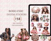 Boho Chic Digital Stickers, Digital Planner Stickers, Boho Digital Stickers, Aesthetic Stickers, GoodNotes Stickers | GoodNotes Planner