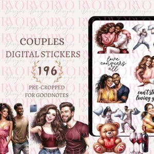 Couples Digital Stickers, Date Night Digital Planner Stickers, Relationship Stickers, Love Stickers, GoodNotes Stickers | GoodNotes Planner