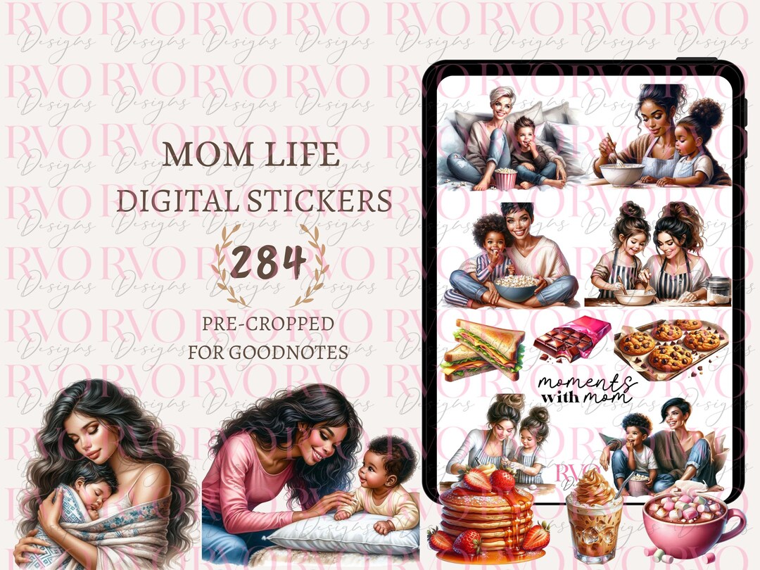 Working Mom Sticker Mom Life Digital Stickers, Busy Mom Digital Planner Stickers ...