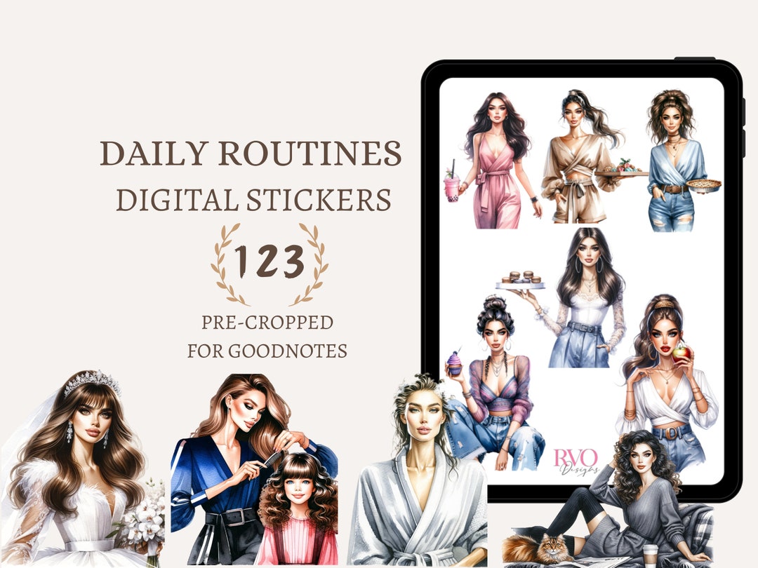 Daily Routine Stickers, to Do Icons, Daily Life Routine, Aesthetic ...