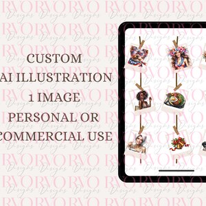 Bespoke AI Art Service, Custom-Designed Illustrations for Personal or Business Use, Thoughtful Gift for Art Lovers and Creatives