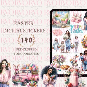 Easter Digital Stickers, Digital Planner Stickers, Seasonal Digital Stickers, GoodNotes Stickers | GoodNotes Digital Planner