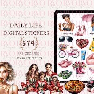 Daily Life Digital Stickers, Digital Planner Stickers, Everyday Stickers, Daily Routines, To Dos, GoodNotes Stickers | GoodNotes Planner