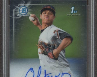 2017 Bowman Chrome Ofelky Peralta Prospects handtekeningen #CPA-OP (Auto) (PSA 10)