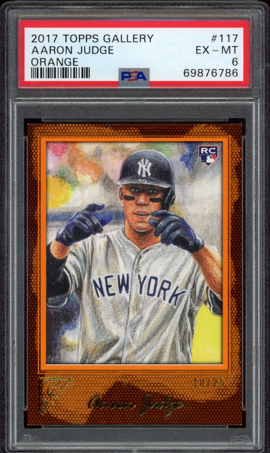 2017 Topps Gallery アーロン・ジャッジ キャンバス オレンジ #117 