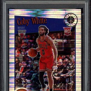 2019-20 Panini NBA Hoops Premium Stock Coby White Pulsar #295 (PSA 9)