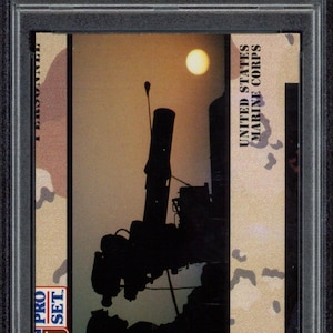 1991 プロセット デザートストーム アメリカ海兵隊 (カードのエラー - ミスカット) #121 (PSA 8)