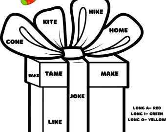 Long Vowel Holiday Coloring Page