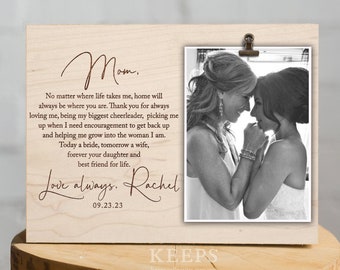 Mother of the Bride Gift from the Bride, Wedding Gift Mom, Mother of the Bride Photo Frame, Mother of the Bride Gift Poem, Gift for Mom