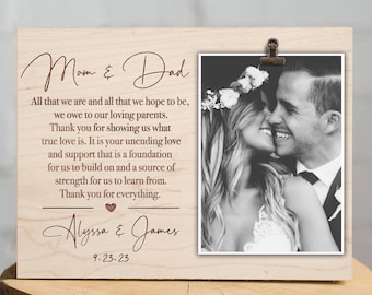 Parents Wedding Gift from Bride and Groom 4x6 Photo