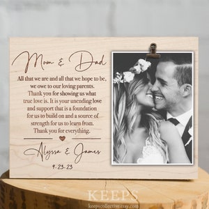 Parents Wedding Gift from Bride and Groom 4x6 Photo