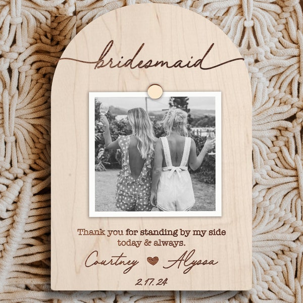 Wedding Party Gift,  Bridesmaid Gifts Personalized, Bridesmaid Personalized Picture Frame, Wedding Party Gift Ideas